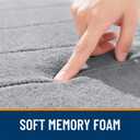 OLANLY Memory Foam Bath Mat 30x20, Super Soft Absorbent Bathroom Rugs, Quick Dry, Machine Washable Shower Floor Rugs, Bathmat Carpet, Bathroom Home Decor Accessories, Grey