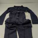 Women's Jumpsuits Casual Romper Pants Sexy Long Sleeve V Neck Top Bodycon Pant Two Piece Outfits Set (Medium, Blue)