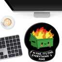 Upgrade Mouse Pad with Wrist Rest, Dumpster on Fire Ergonomic Gaming Gel Mouse Pad with Wrist Support, Computer Mousepad for Desk Home Office Laptop, Pain Relief, Non-Slip PU Base