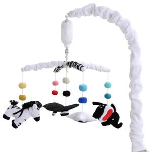 The Peanutshell Baby Crib Mobile for Boys & Girls, Musical, Montessori Nursery Mobiles, Black and White Crib Decor, High Contrast Mobile, Crib Toys Hanging, Crib Accessories Boy