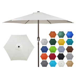 Blissun 7.5 ft Patio Umbrella, Yard Umbrella, Outdoor Market Umbrella with Push Button Tilt Crank (Creamy White)