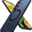 TORRAS Magnetic Shockproof Case for Samsung Galaxy S25 Plus, [12FT Military Grade Protection] [Fit for MagSafe], Translucent Slim Case for Samsung S25+Plus Case Anti-Fingerprint Anti-Scratch, Black