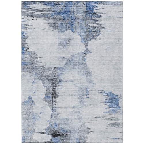 Addison Rugs Chantille ACN710 Blue 5' x 7'6" Indoor Outdoor Area Rug, Easy Clean, Machine Washable, Non Shedding, Bedroom, Entry, Living Room, Dining Room, Kitchen, Patio Rug
