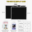 Trade Show Display Case 34"x22" Large Aluminum Locking Tabletop Showcase for Trading Cards, Sports Cards, TCG, Jewelry Lightweight & Portable for Exhibitions, Conventions, and Collectibles,Silver, 1 Piece | 34"x22"