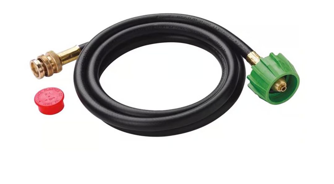 Rubber Gas Line Hose and Adapter