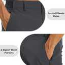 EKLENTSON Men's Workout Shorts Quick Dry Gym Hiking Shorts Zipper Pockets Lightweight Athletic 3/4 Capri Pants for Men (Black)