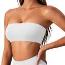 VOYJOY Impact Backless Bandeau Bra Workout Strapless Bandeau Basic Tank Top Adjustable Back, S