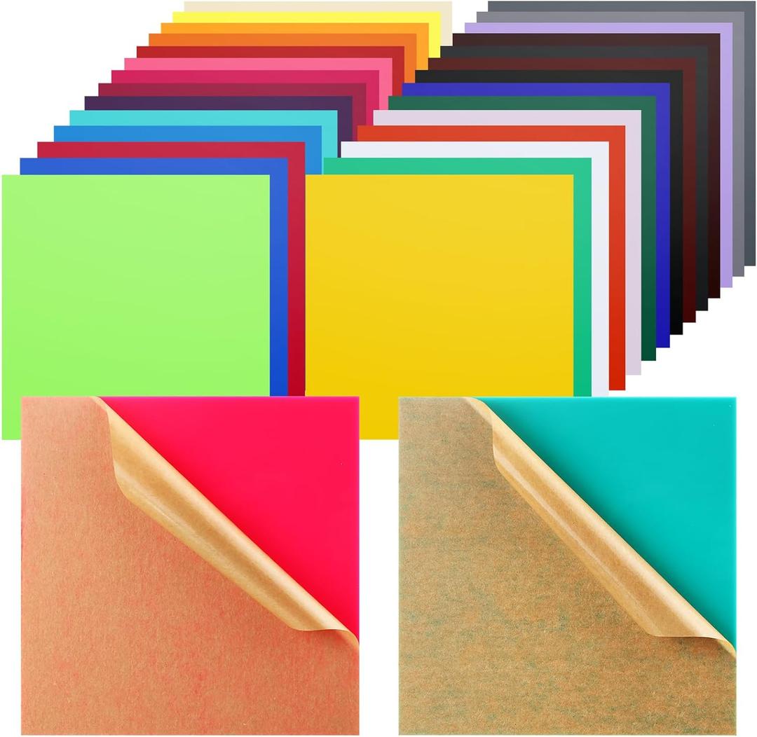 Geetery 30 Pack Colored Acrylic Sheets 1/8" Thick for Laser Cutting 3mm Cast Opaque Acrylic Sheets with Protective Paper for DIY Crafts Signs Home Decor(6 x 6 Inch)