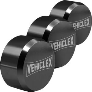 Vehiclex Keyed-Alike Puck Lock Set – Hidden-Shackle Security with Steel Pin – Weather-Resistant Aluminum Body & Brass Core – for Trailers, Sheds & Gates – 3 Pack, Black