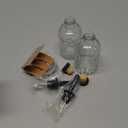 Olive Oil Dispenser Bottle for Kitchen with Metal Spout, Glass Oil Bottles 7OZ, Elegant Glass Cooking Oil Dispenser for Kitchen-2pcs