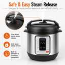 KINGBULL 6QT Electric Pressure Cooker 12-in-1 Multi Cooker, One-Touch Programs for Rice, Soup, Meat, Steam, Yogurt, Slow Cook, Keep Warm & Delay Start