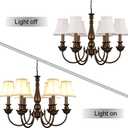 Wellmet Chandelier Shades, ONLY FOR CANDELABRA BULBS, Clip-on Fitter Lamp Shades, 3" X 6" X 5", 6 pcs Set