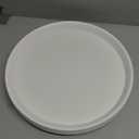 6 Packs Plastic Round Platter, 13.5-Inch Restaurant Food Serving Trays, White
