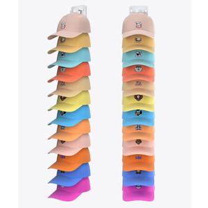 Hat Organizer for Baseball Caps, 2 Packs Hat Rack, Baseball Cap Organizer With Strong Adhesive/Wall Drilled for up to 24 Hats, Layered Design Hat Storage, Hat Rack for Wall, Door, Closet(White)