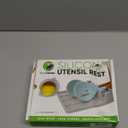 Silicone Spoon Rest - Large Cooking Utensil Holder with Drip Pad Walls - Multiple Spoon Rest with Wider Slots for Bigger Utensils, BPA-Free Spatula Rest for Stove, Kitchen, Countertop (Luminous Yellow)