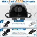 Upgrade 2.0 Trailer Coupler Lock, Universal Trailer Tongue Hitch Lock for 2 & 2-5/16 Couplers, Anti-Theif Design, 1/4" Ultra Thick Steel, Heavy Duty Trailer Locks for Boat, RV, Camper, Truck