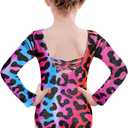 Zaclotre Team Basic Leotards for Girls Long Sleeve Crisscross Ballet Dance Gymnastic Outfits for Kids (4-5T, Mulitcolor Leopards)
