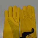 Gardening Gloves for Women Leather Thorn Safety Garden Heavy Duty Work Gloves Men Women Gardener Non-Slip Rigger (Medium, Yellow)