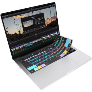 JCPal Final Cut Pro Shortcut Guide Keyboard Cover for Apple MacBook Pro 14 inch (M1-M5) and MacBook Pro 16 inch (M1-M4) and MacBook Air 13 inch and MacBook Air 15 inch (M2-M4) (US-Layout)