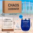 Chaos Coordinator Gift Set for Men Administrative Professional Day Gifts Manager Employee Appreciation Gift Include Tumbler Sock Chaos Coordinator Desk Sign Keychain for Coworker Staff(Light Color)