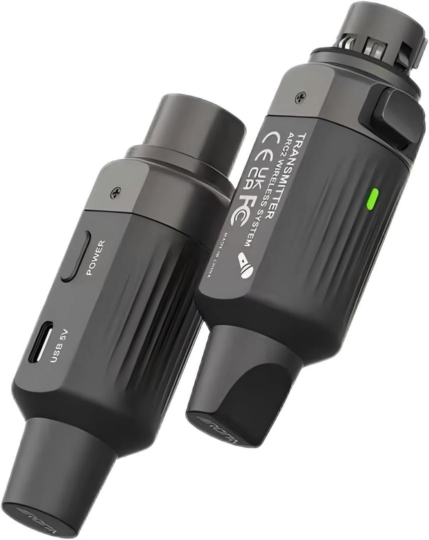 ARC-2 Wireless XLR Microphone Transmitter Receiver, All-Mode Compatibility with 7 Independent Channels, 106dB+ Dynamic Range & 40M Transmission Distance