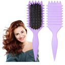 Curl Defining Brush, 1 PCS Curly Hair Brush, Brush for Curly Hair, for Combing and Shaping Men's and Women's Curls to Reduce Pulling (Purple)