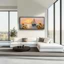 Large Sailboat Wall Art for Living Room Big Sea Sailboat Wall Decor Coastal Nautical Canvas Prints Painting Seascape Pictures Ocean Sunrise Sunset Decorations for Bedroom Office Framed Gifts 30"x60"