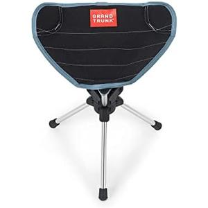 GRAND TRUNK Compass 360° Swivel Camping Stool – Ultra-Light, Foldable & Rotating Travel Chair – Compact & Durable for Outdoors, Hiking, and Fishing – Black