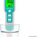 Aquarium Salt Tester -Pool Salt Tester, Versatile 5 in1 Salinity, PH, TDS, EC, and Temperature Meter, Digital Salinity Tester for Saltwater Aquarium, Accurate Salinity Meter, Green