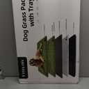 Dog Grass Pad with Tray, 30"x20" Medium Grass Pad for Dogs Potty with 2pcs Artificial Grass, Indoor Dog Litter Box for Balcony Apartment, Realistic, Washable, Less Odor (Large)