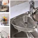 Kitchen Triangle Sink Strainer, Corner Sink Strainer, Multifunction Sink Drain Strainer Basket, Stainless Steel Food Catcher Strainer for Kitchen Waste, Vegetable, Fruits (Silver) (CF-001)