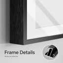 4 Piece Framed Modern Green and White Wall Art, Abstract Minimalist Canvas Artwork Decor, Contemporary Line Pictures Prints Painting for Hallway Bathroom Bedroom Living Room 12x12 Inch