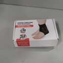 Cordless Foot Massager for Neuropathy, Rechargeable Foot and Ankle Massager for Circulation and Pain Relief, Ankle Heating Pad with Massage, Heated Ankle Brace Wrap, Black