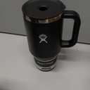 Hydro Flask Travel Tumbler with Handle, Lid and Straw - Insulated Stainless Steel in 32 Oz Black