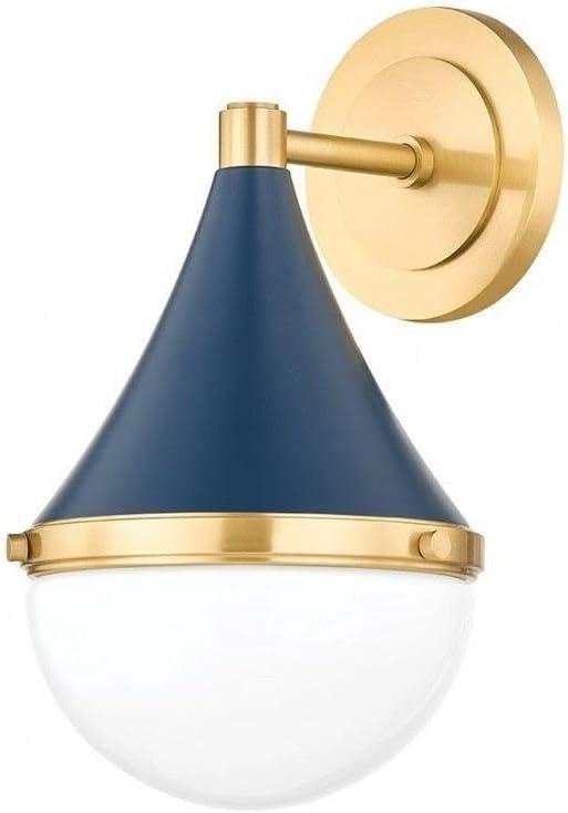 Mitzi H787101-AGB/SNY Ciara - 1 Light Wall Sconce 11.75 inches Tall and 7 inches Wide - Aged Brass/Soft Navy