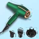 2000 Watt Negative Ionic Hair Dryer, Professional Salon Blow Dryer, Low Noise Fast Drying & Powerful AC Motor and Diffuser Comb for Men Women,3 Heat & 2 Speed Settings, Easy to Use- Green