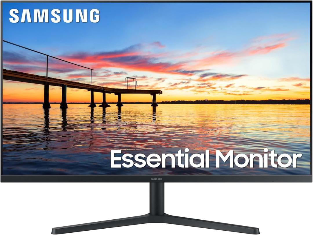Samsung 32-Inch Flat Computer Monitor, 75Hz, Borderless Display, AMD FreeSync, Game Mode, Advanced Eye Care, HDMI and DisplayPort, LS32B304NWNXGO, 2024