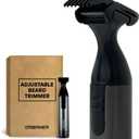 URBANER Adjustable Beard Trimmer for Men, Mustache Edger, Battery Operated, Waterproof Beard Trimmer Cordless, Portable Clipper for Travel Grooming, Gift for Men, Gifts MB-042