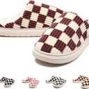 Guyarns House Slippers for Women & Men - Fuzzy, Casual Indoor/Outdoor Shoes with Memory Foam & Faux Fur Lining (9-10 Women/7.5-8 Men, New-brown)