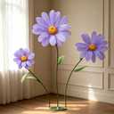 Large Daisy Flowers Artificial,5.9 Ft Giant Paper Flower Decoration, Big Flowers Decor for Party, Garden, Office, Home, Wedding, Graduation, Shop Window Display (Purple)