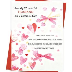 Asmallgf Funny Husband Valentine's Day Card for Him Happy Valentines Day Card & Gifts from Wife, Eco-Friendly with Premium Envelope 5.3in x 8i