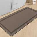 chakme Bathroom Mat Rugs Large 48x24, Ultra Thin Magic Mat Bath Rug Non Slip Bath Rugs Quick Dry Absorbent Bath Mats for Bathroom Floor, (Brown, 48"x24")
