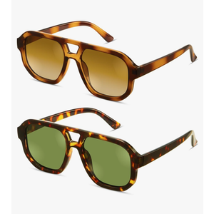 livho Trendy Polarized Square Aviator Sunglasses Women Men Square Eyewear Frame, Retro Sun Glasses for Women Men 2025 Shades
