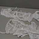 SNATROY Women's Lingerie Lace Sexy Bra and Panty Sets Two Piece Garter Lingerie Set Boudoir Outfits (white, 3X-Large) 