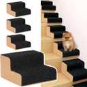 Dog Stairs for Small Dogs, 2-Step (6'' Height) Modular Pet Stair for Any Staircase, Non-Slip High Support Dog Ramp for Injured Older Pets and Small Medium Dogs, Made of Cork Oak-1Pcs