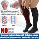 NEENCA Zipper Compression Socks, Medical Graduated Compression Socks for Pain Relief, Women & Men Circulation, Swelling, Travel, Pregnancy, Flight, Nurses, Running, Athletic1 Pair, 20-30 mmHg (Large-X-Large, Black)