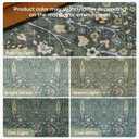 Kokia 8x10 Boho Green Floral Botanical Washable Rug, Oriental Soft Non-Slip Decoration Rugs for Living Room, Farmhouse Bedroom, Kids Playroom, Office