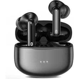 A40 Pro Wireless Earbuds, 50Hrs Playtime Bluetooth Earbuds Built in Noise Cancellation Mic with Charging Case, Headphones Stereo Sound, IPX7 Waterproof Ear buds for iPhone and Android