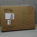 Modern Minimalist C Shaped Side Table, Wooden Sofa Table with Adjustable Height and Swivel Top, Laptop Desk for Living Room, Bedroom, Study and Small Spaces, Walnut Wood