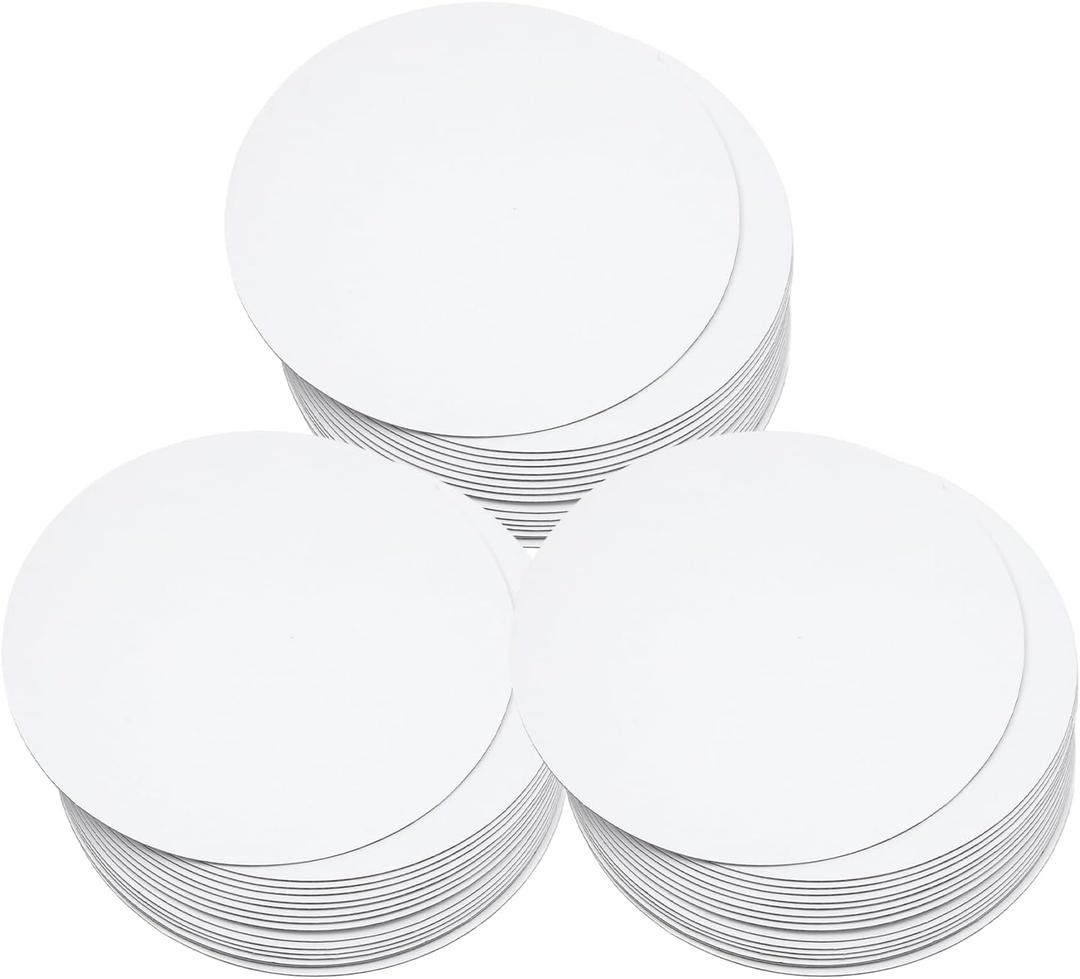 qiqee 70-Packs White Cake Boards Round 12 Inch Circles Rounds Base Food-Grade Cardboard Cake Plate（Thinner But Stronger）